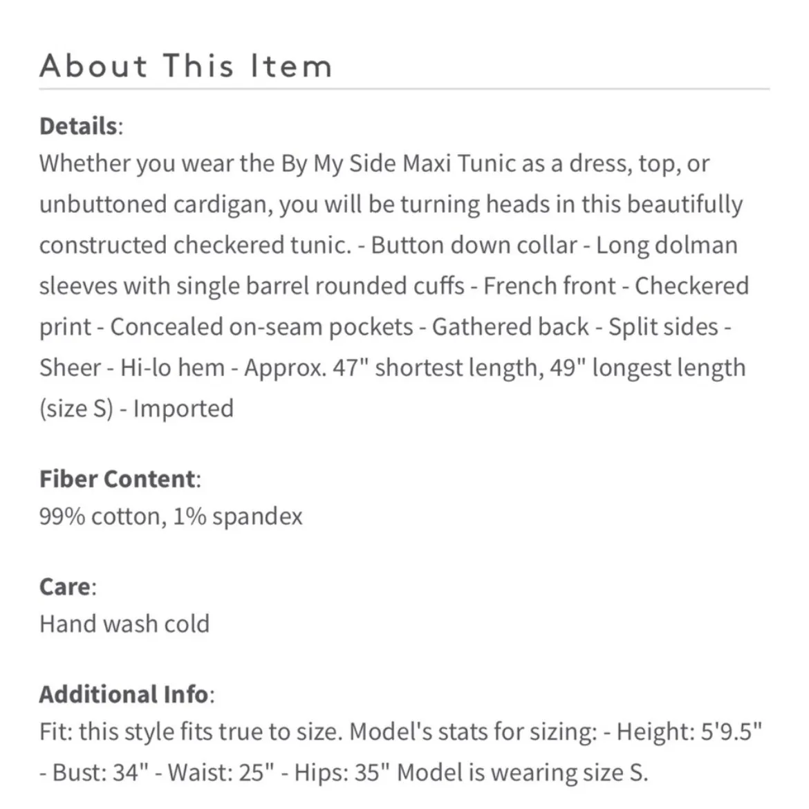 Free People By My Side Long Button Up Tunic Top Blouse Shirt Duster Womens M - Image 16