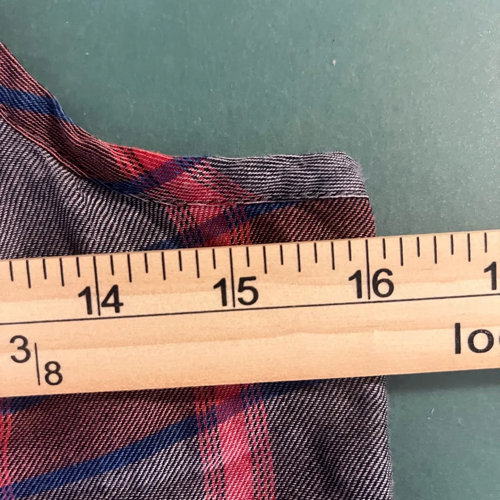 Natural life Gigi plaid babydoll spaghetti strap mini dress size small - Image 7