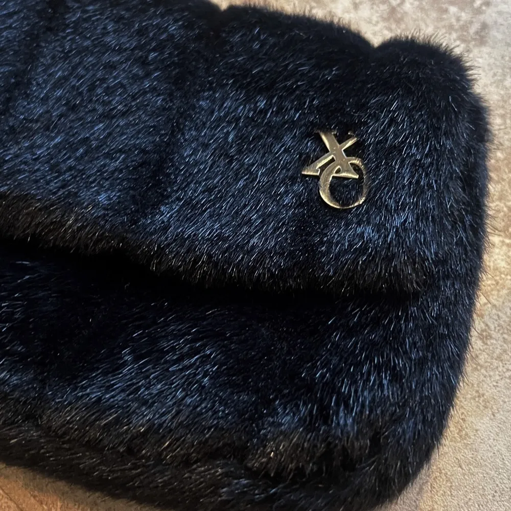 XOXO faux fur vintage 90’s small black handbag purse clutch - Image 6