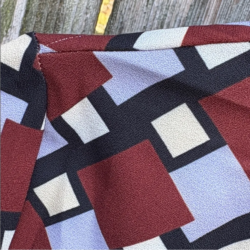 ZARA EUC  Geometric Side Slit Column
Maxi Dress - Image 10