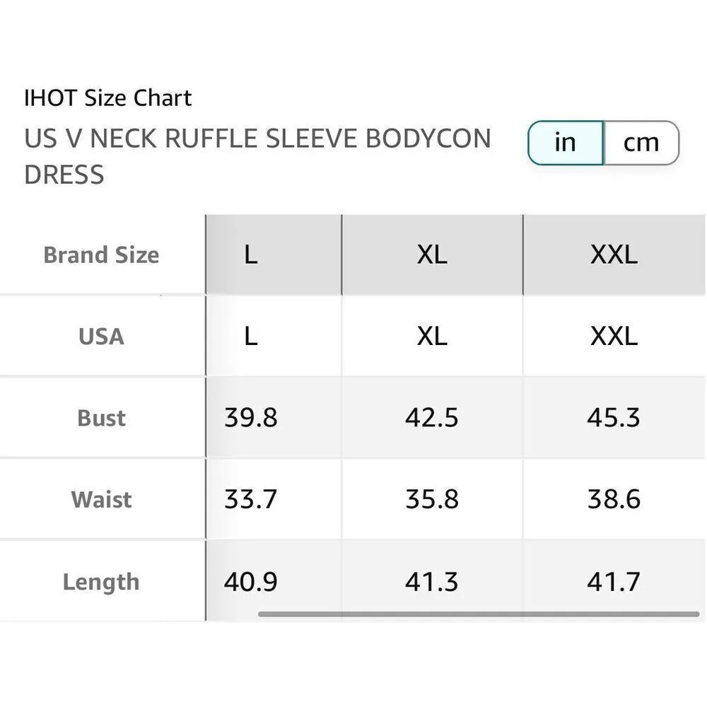 NEW V Neck Ruffle Sleeve Bodycon Wrap Casual Dress XL Blue - Image 4