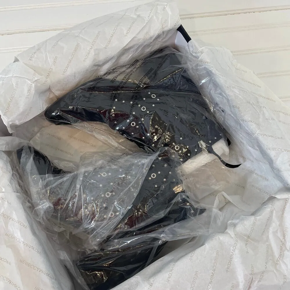 NWT Rebecca Minkoff Logan Studded Ankle Boots Black Block Heel Size 7 - Image 7