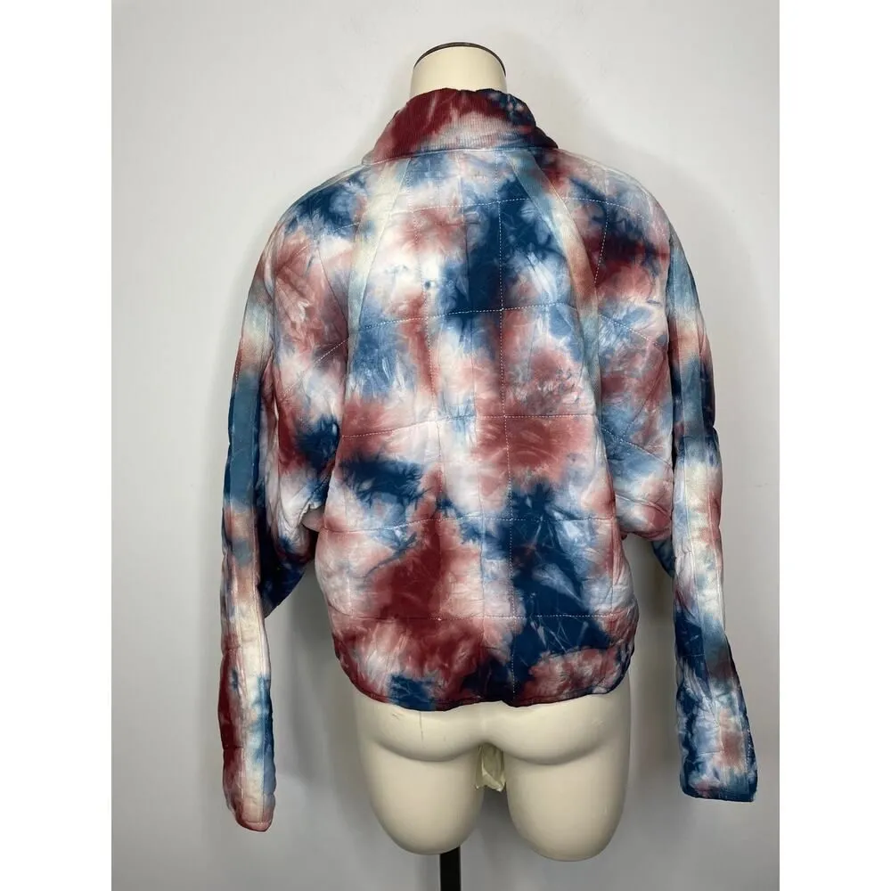 Chaser Womens Size Small Heirloom Tie Dye Puffer Jacket Multicolor Full Zip NWOT - Image 3