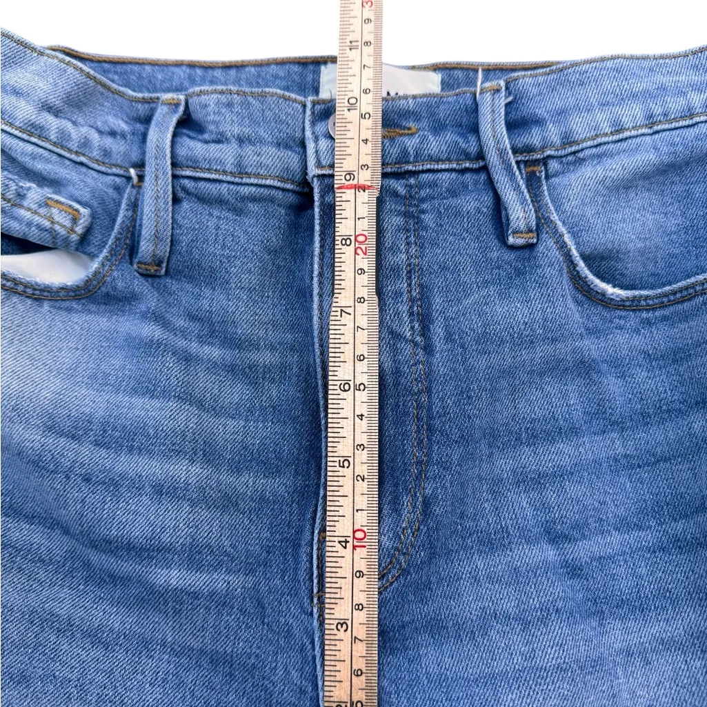 FRAME Le Sylvie Slim Straight Cropped Jeans Raw Hem Mid Rise Size 26 Blue EUC - Image 8