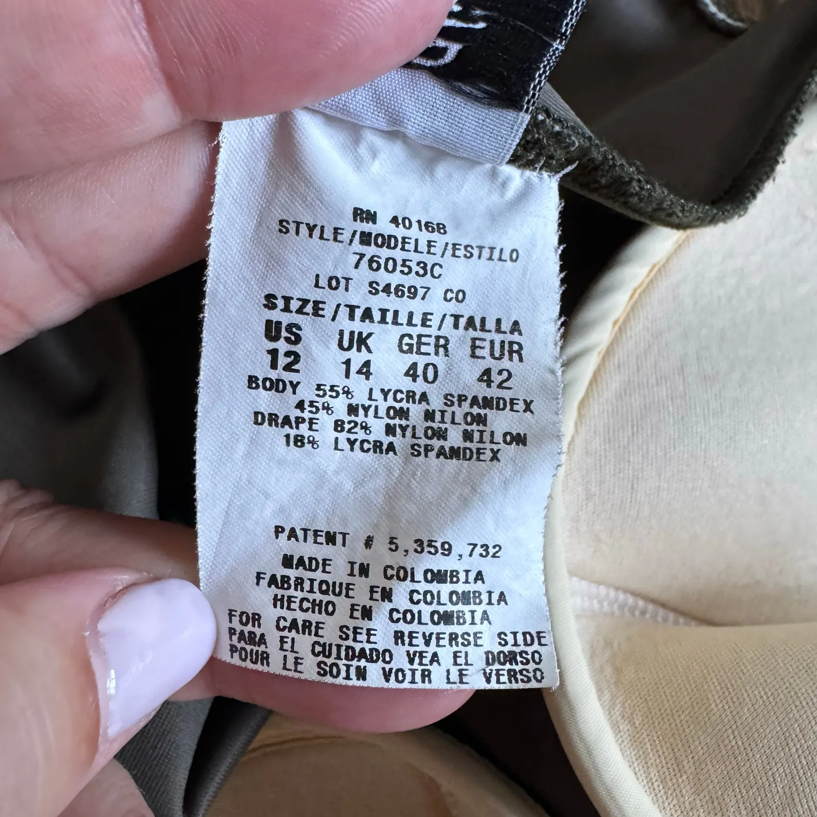 Miraclesuit Womens Solid Olive Green Underwire One Piece Swim Suit Size 12 - Image 9