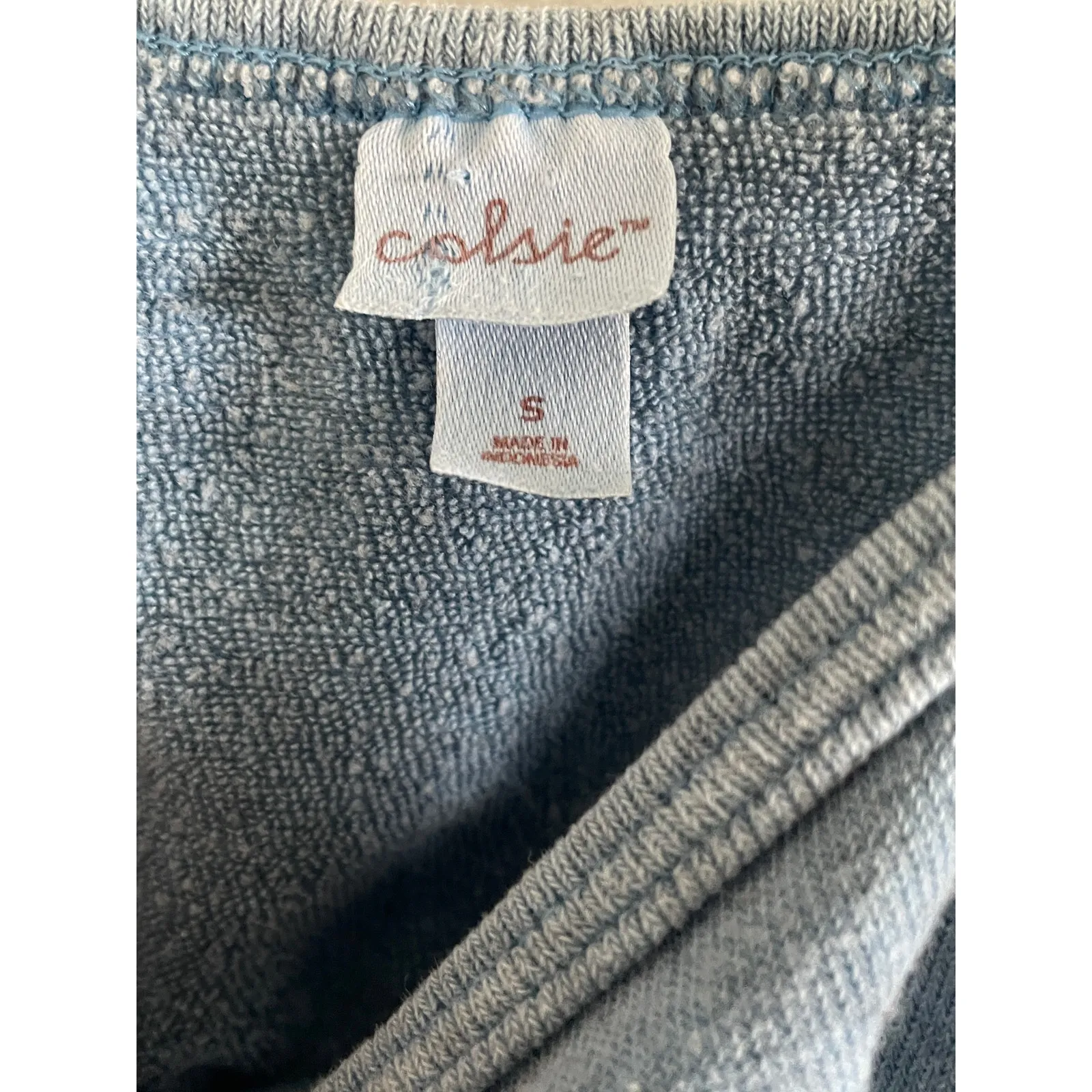 Colsie Washed Blue Knit Lounge Bra Top | Size S - Image 3