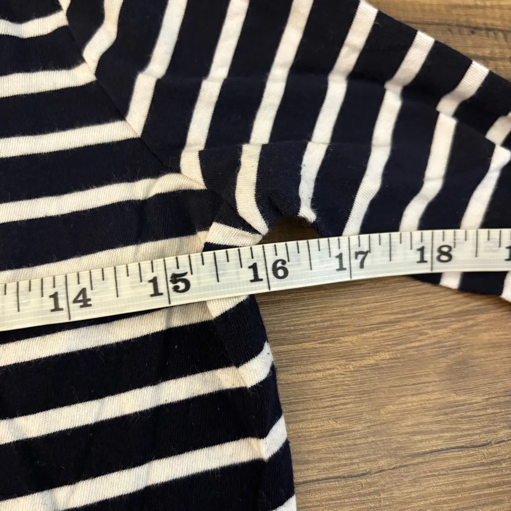 Boden Ella Long Sleeve Breton Cotton Top Navy Multi Blue Size 6 - Image 7