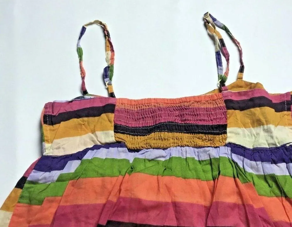 Twenty One Babydoll Top Womens Pink Purple Small Striped  Shirt Spaghetti Strap - Image 4