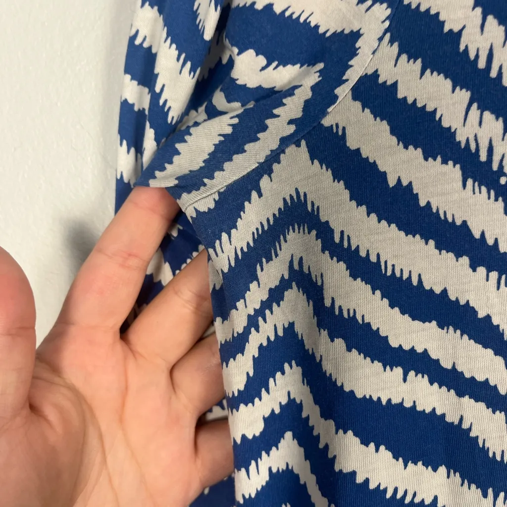 Lilly Pulitzer Rossmore Midi T-Shirt Dress Blue Stripe Zebron, Size small - Image 6