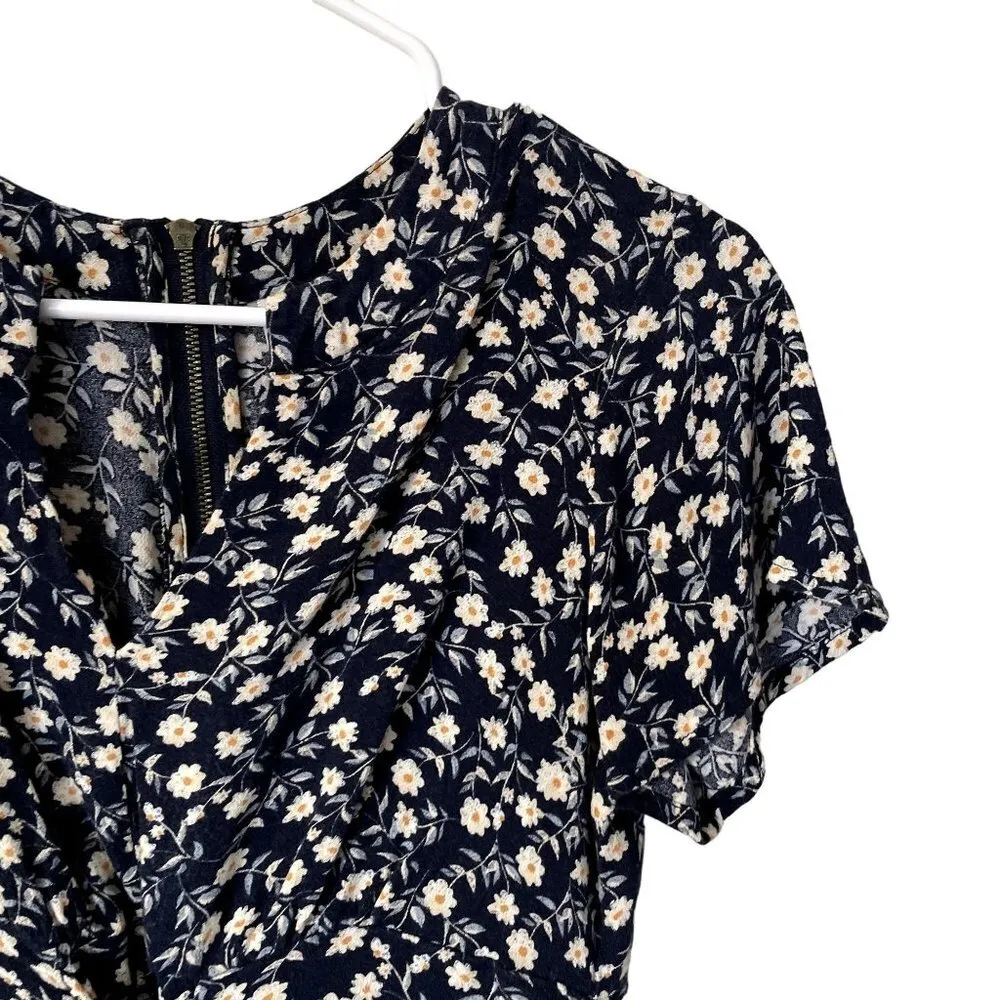 Xhilaration rayon sundress summer dress casual vneck floral design short sleeve - Image 2