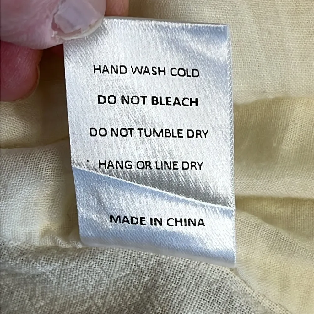 Isalis  Cotton square neck Cream Strappy back side pockets Mini Dress - Image 10