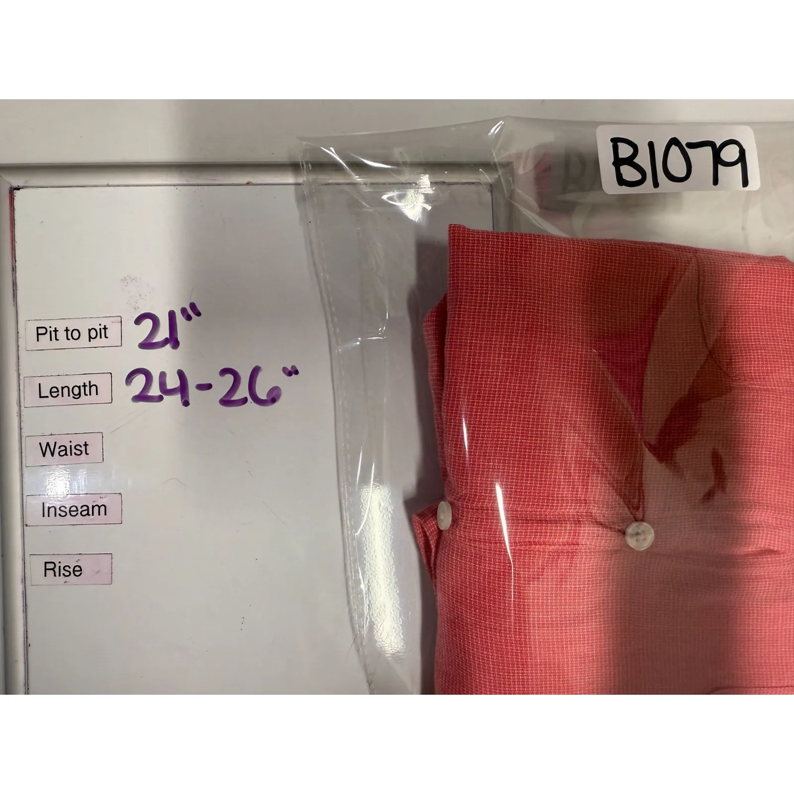 Horny Toad Women Top Sz L Long Sleeve Button Up‎ Organic Cotton Lightweight Pink - Image 5