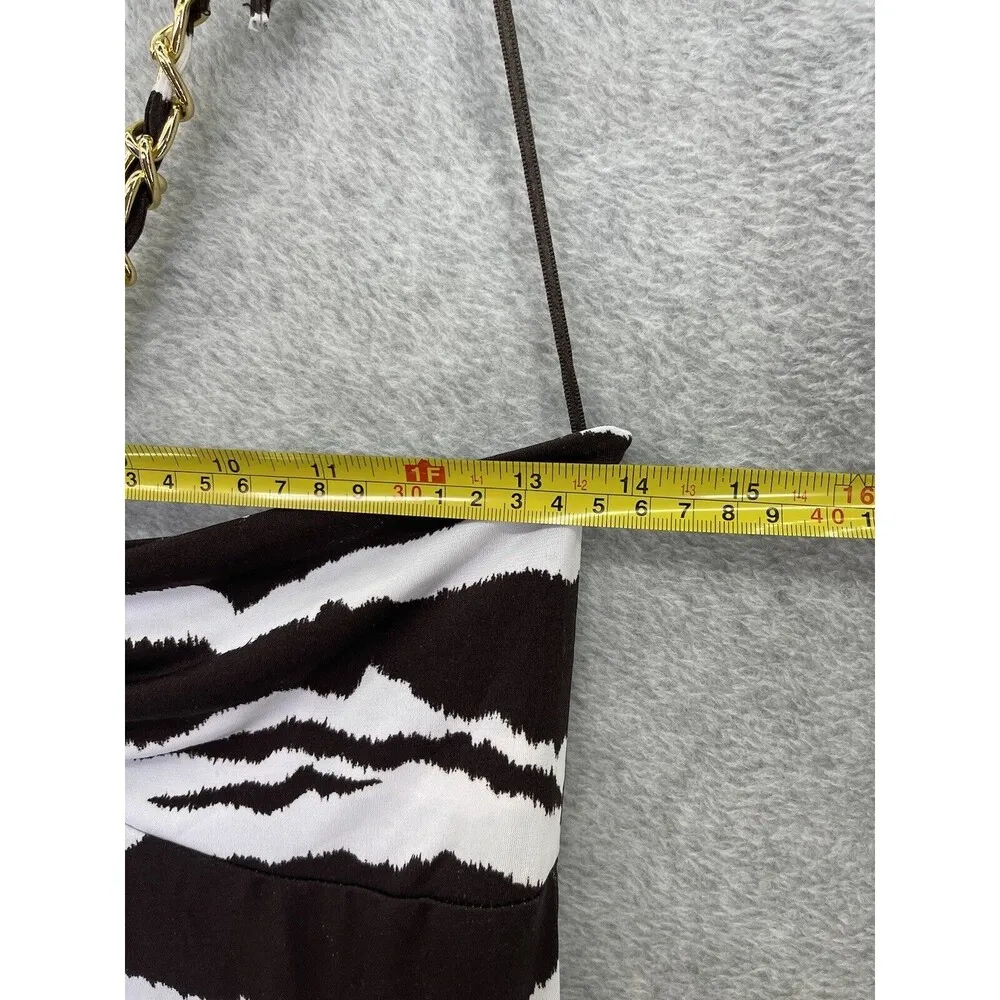 MK Michael Kors Women's Maxi Dress Sleeveless Keyhole Halter Size Small Tiered - Image 9