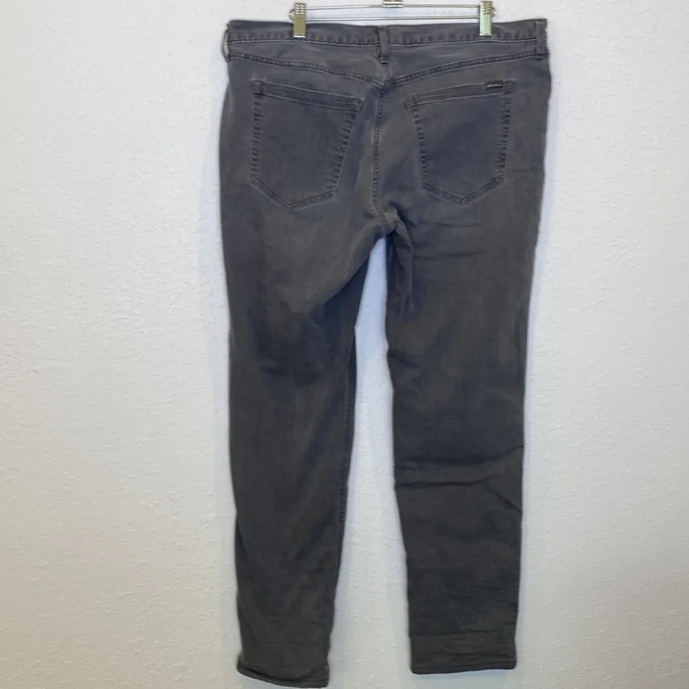 Eddie Bauer Boyfriend Relaxed Leg Flannel Lined Gray Jeans EUC Sz 12 Women’s - Image 4