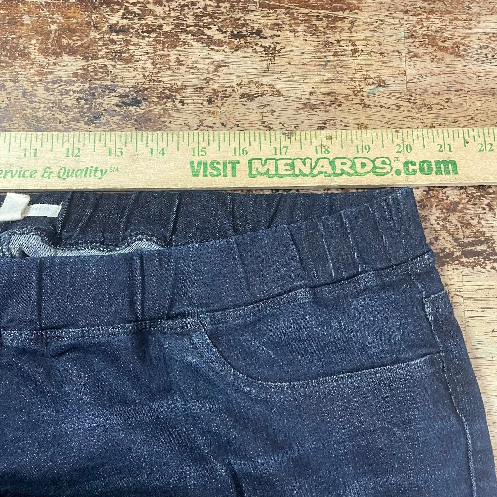 Eileen Fisher  Dark Wash Pull On Denim Jeans Elastic Waist Size 2X - Image 4