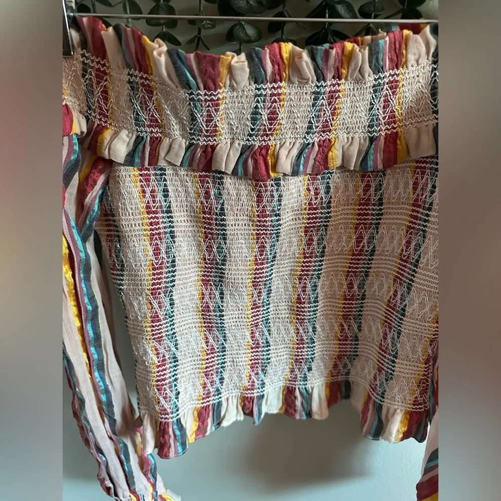 Tula Rosa colorful off the shoulder Scarlette Top - Image 5