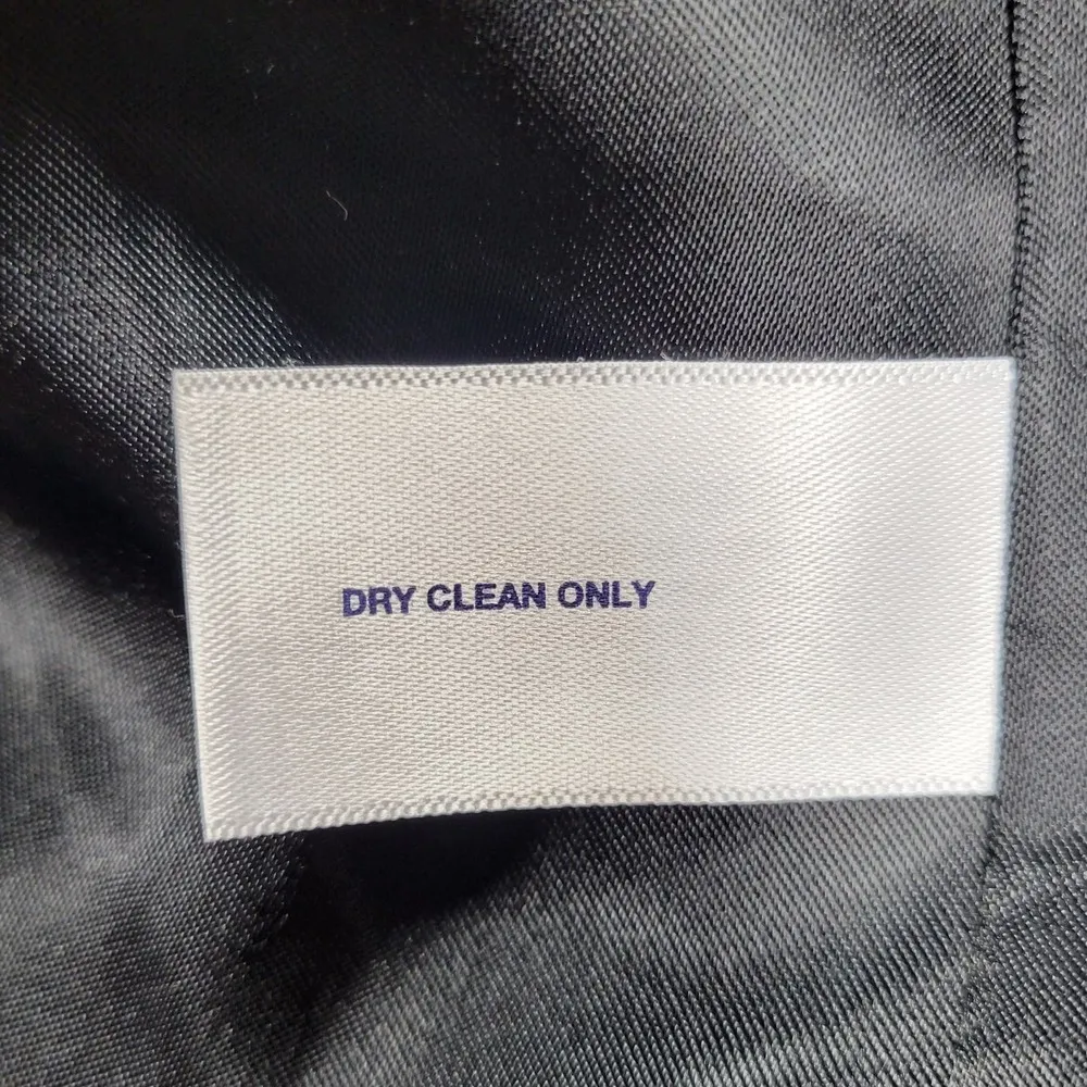 Gap Womens Vest Large Black Wool Blend Plunging Neck Waist Tie Double Breasted - Image 4