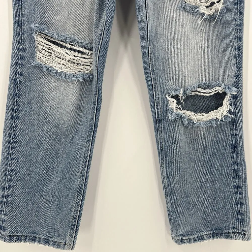 Vervet Belvoir Super High Rise Button Fly Distressed Straight Leg‎ Jeans Size 24 - Image 4