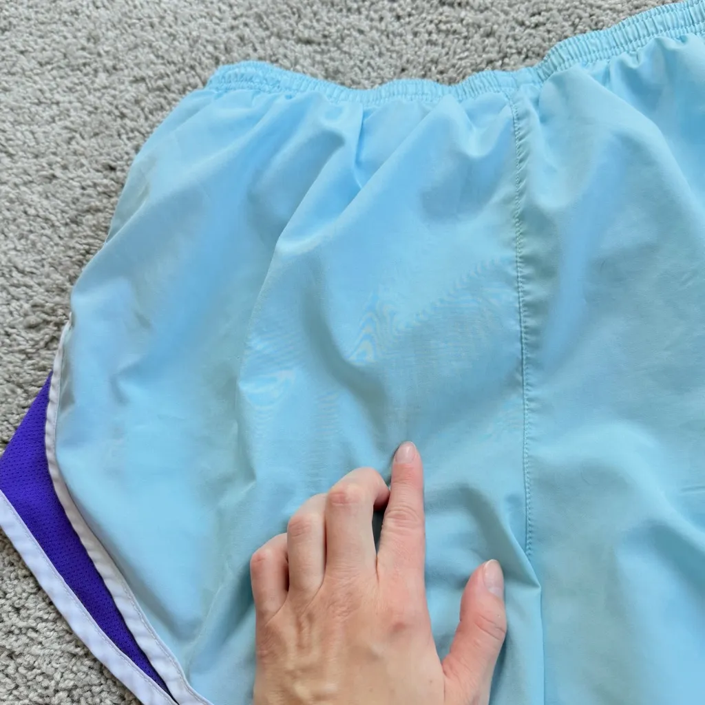 Women’s Nike Tempo Shorts Light Blue Purple Size Medium - Image 6
