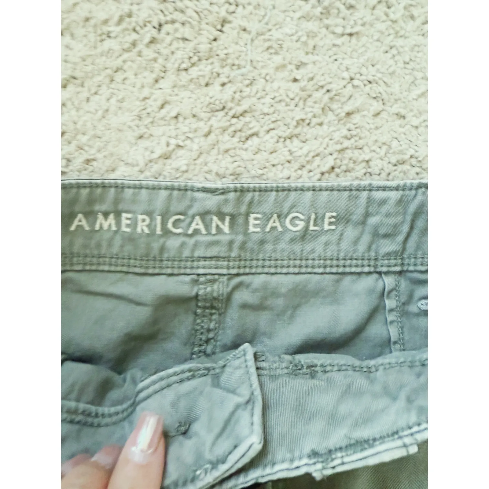 American Eagle High Rise A-Line Cargo Skirt 0 - Image 7