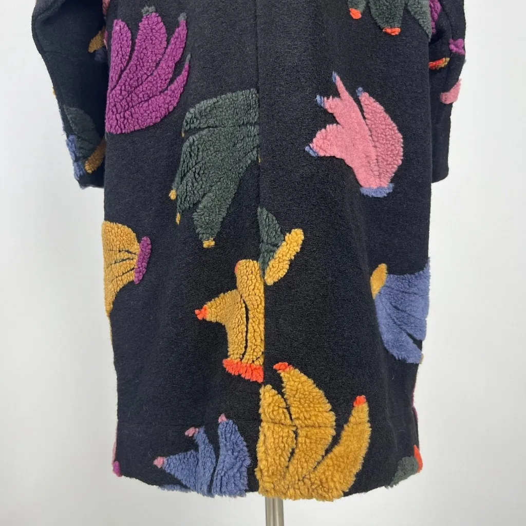 NWT Farm Rio Wool Blend Banangola Fleece Cardigan Coat Size XS - Image 4