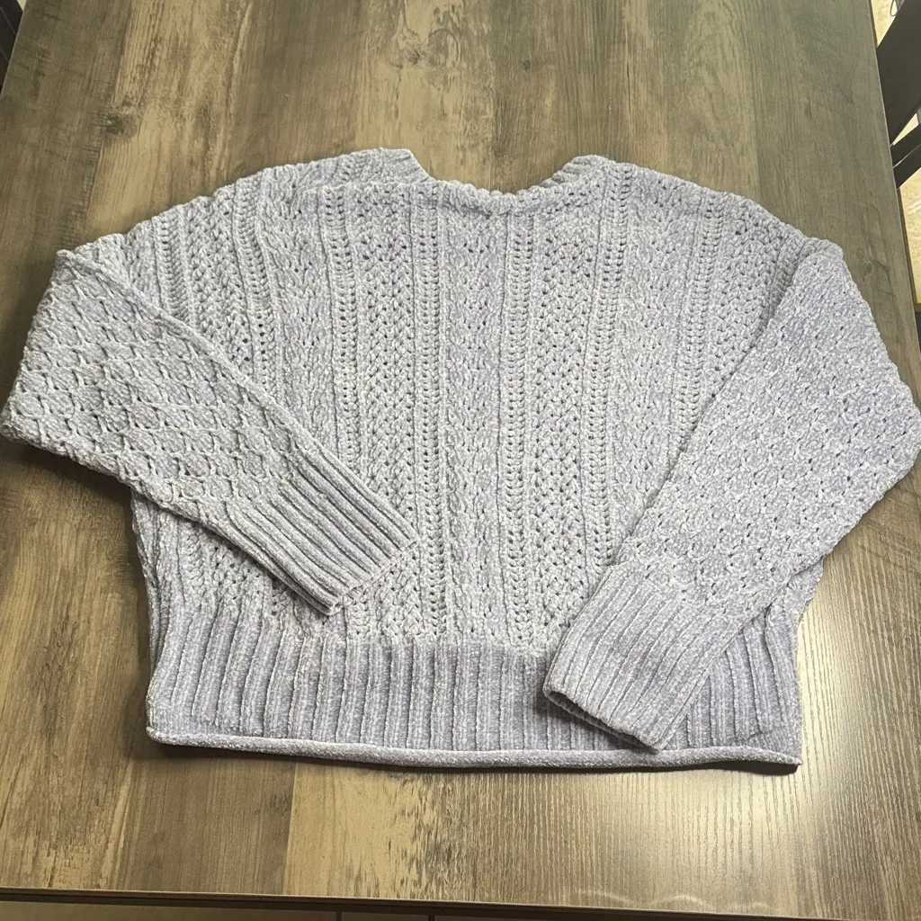 Altar'd State Light Blue Cable Knit Sweater - Image 4