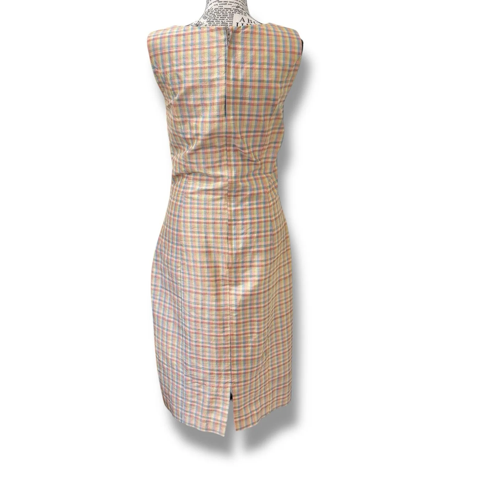 Vintage 60s Women’s Size S Plaid Midi Dress + Short Sleeve Jacket 2 - Image 5