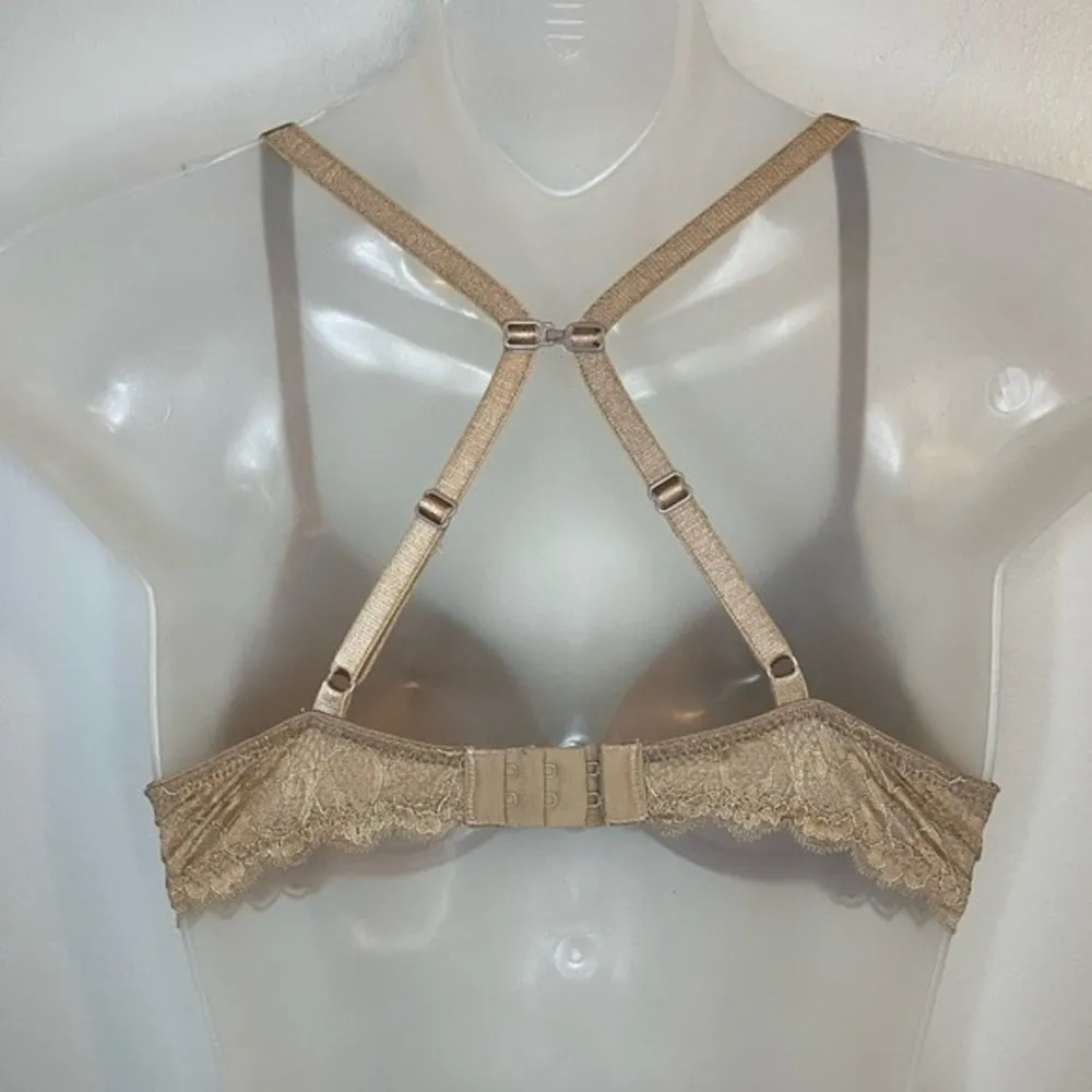 Intimates Beige Lace Padded Underwire Bra Size 34B - Image 3