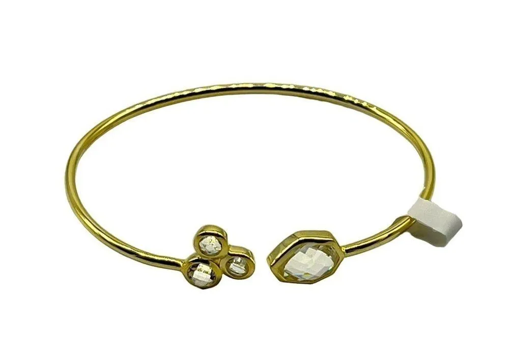 NEW REAL SIMPLE R1249 Talia fashion gold adjustable bracelet clear cryst… - Image 9