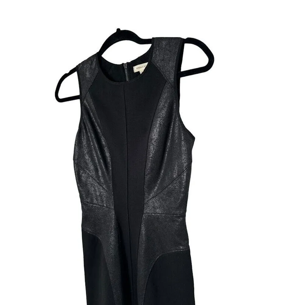 Silence + Noise Mini Dress Size XS Sleeveless Black Bodycon Sexy Night Out Party - Image 2