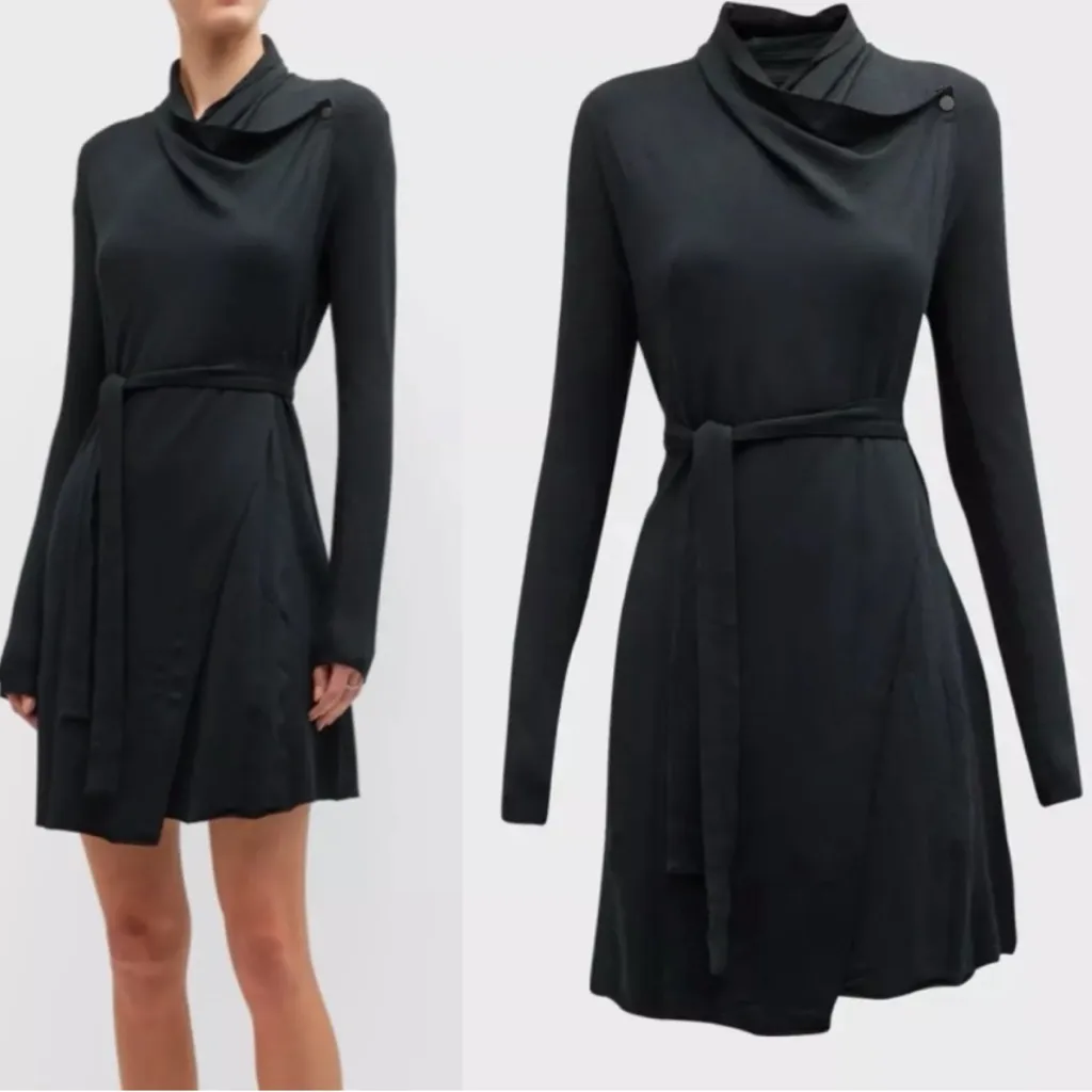 Lunya Black Draped Robe Size M - Image 9