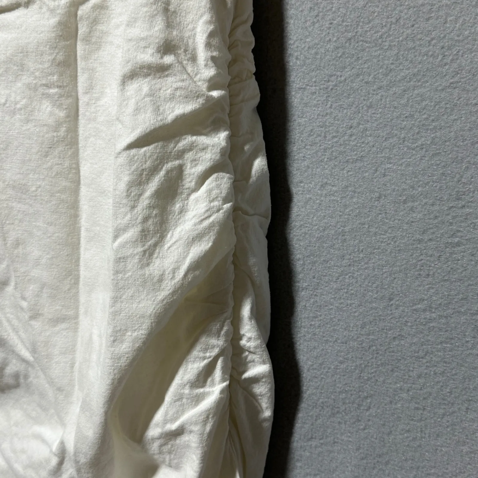 Anthropologie Cap sleeve collared Linen Blend Mini Dress White Size 1X new - Image 7