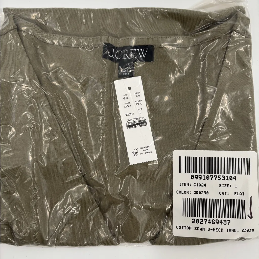 J.Crew Stretch cotton-blend V-neck top - Image 4