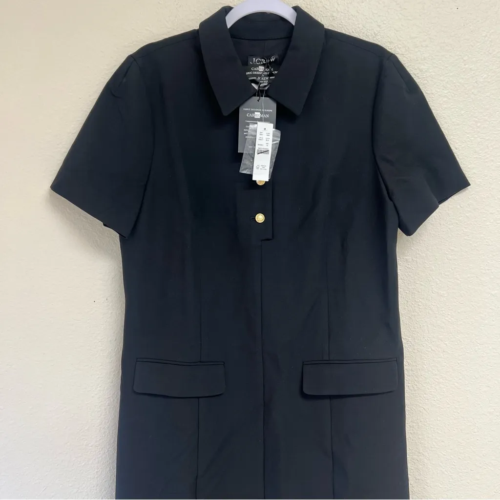 J. Crew Parc Dress Four Season Stretch Fabric in Black Size 16 NWT - Image 9
