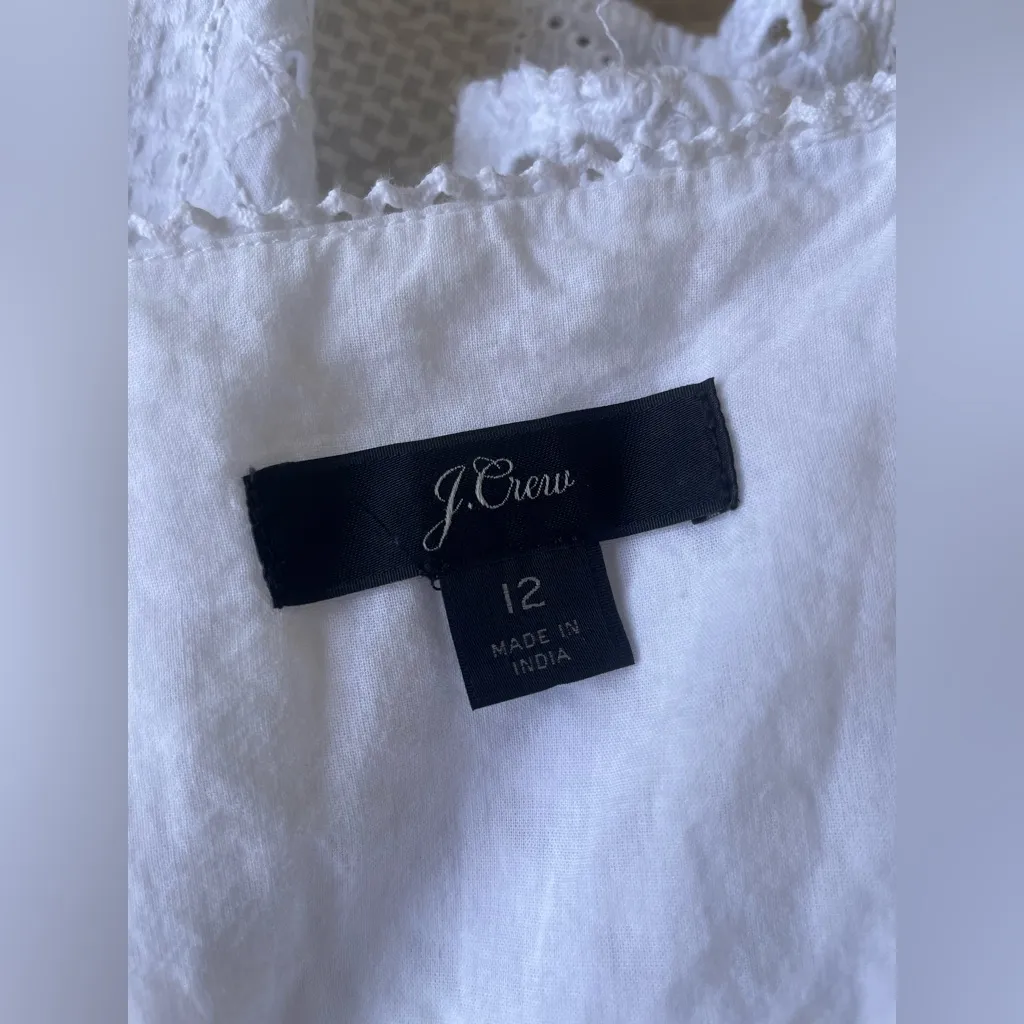 J. Crew White Eyelet Midi Dress - Image 8