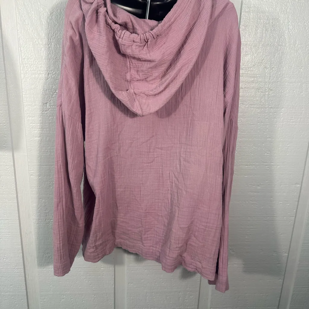 Loft Pink Pullover Hooded Long Sleeve Top 
Size XL 
EUC - Image 14