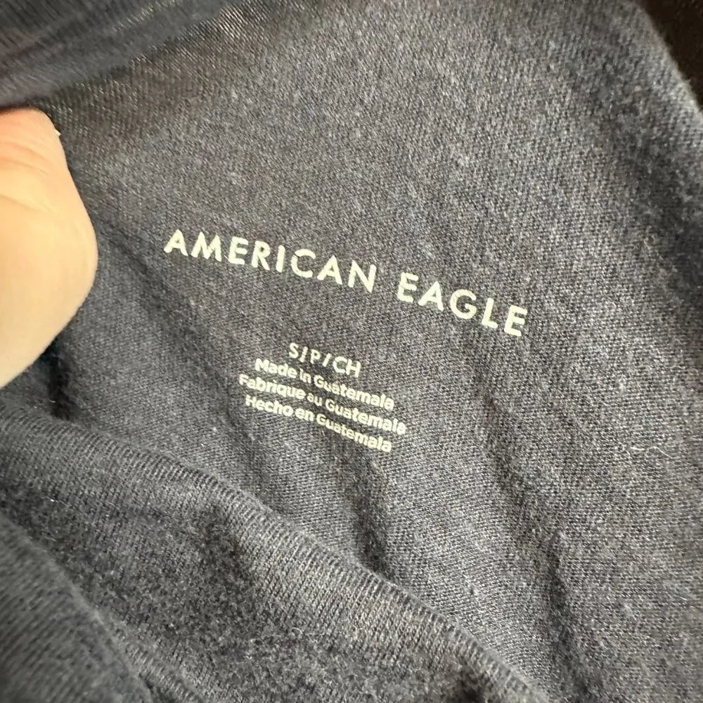 American Eagle Blue Lightweight Turtleneck Top Oversized Women's Small - Image 4