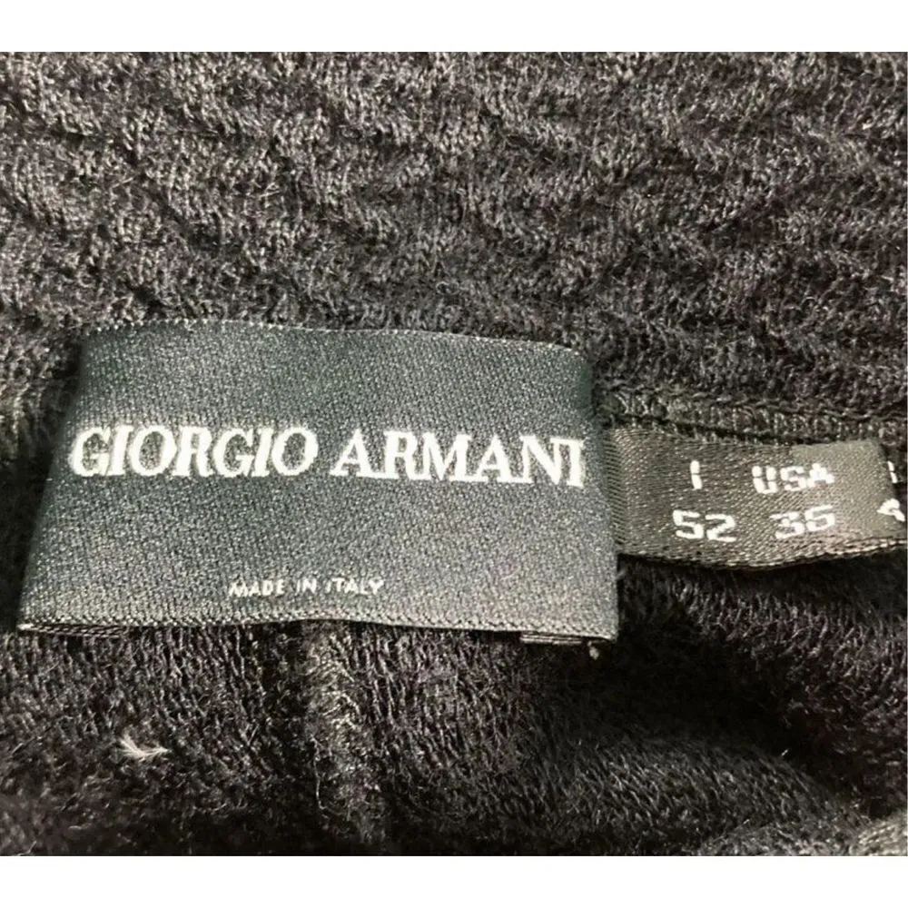 Giorgio Armani Womens Black Long Sleeve Snap Button Wool Blend Jacket Size 36 - Image 4