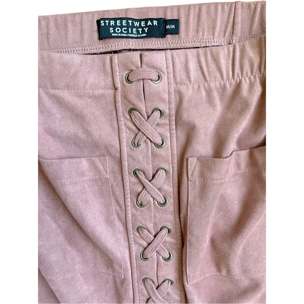 𝅺MAUVE Pink STREETWEAR SOCIETY Crisscross 2 Pocket Pencil Skirt, Medium - Image 6