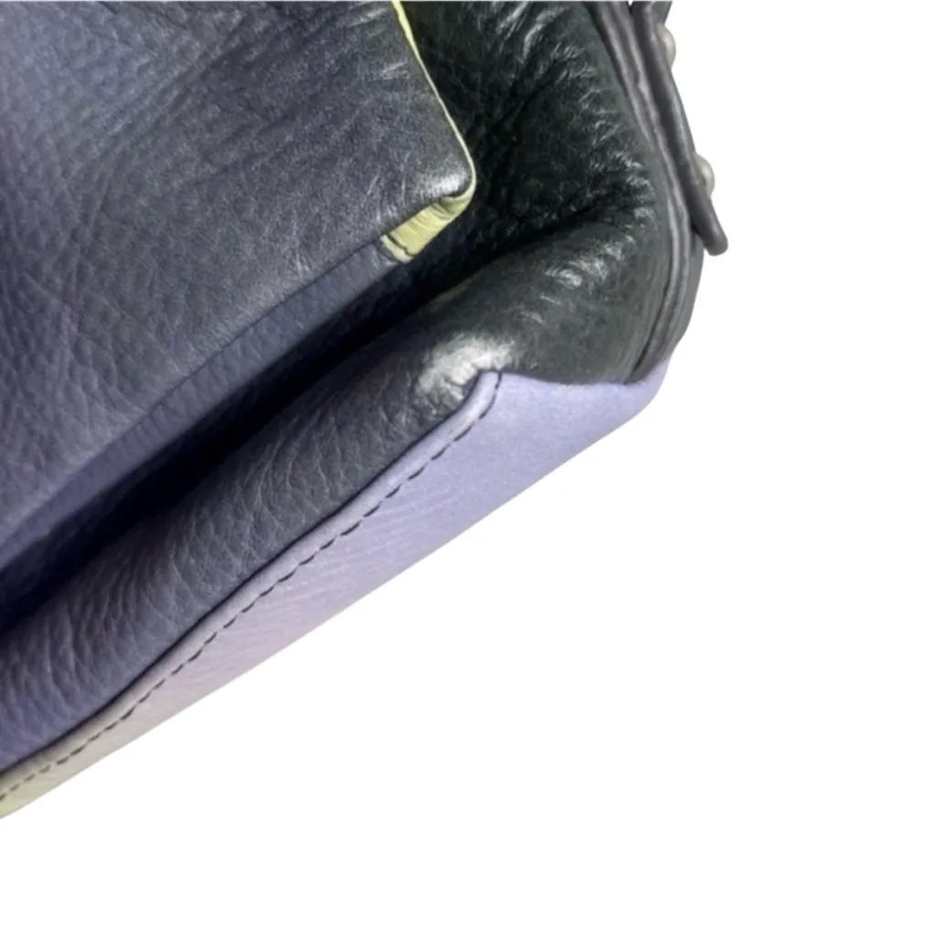 Aimee Kestenberg Crossbody Leather Bag Ombré Purple, Yellow Gray - Image 8