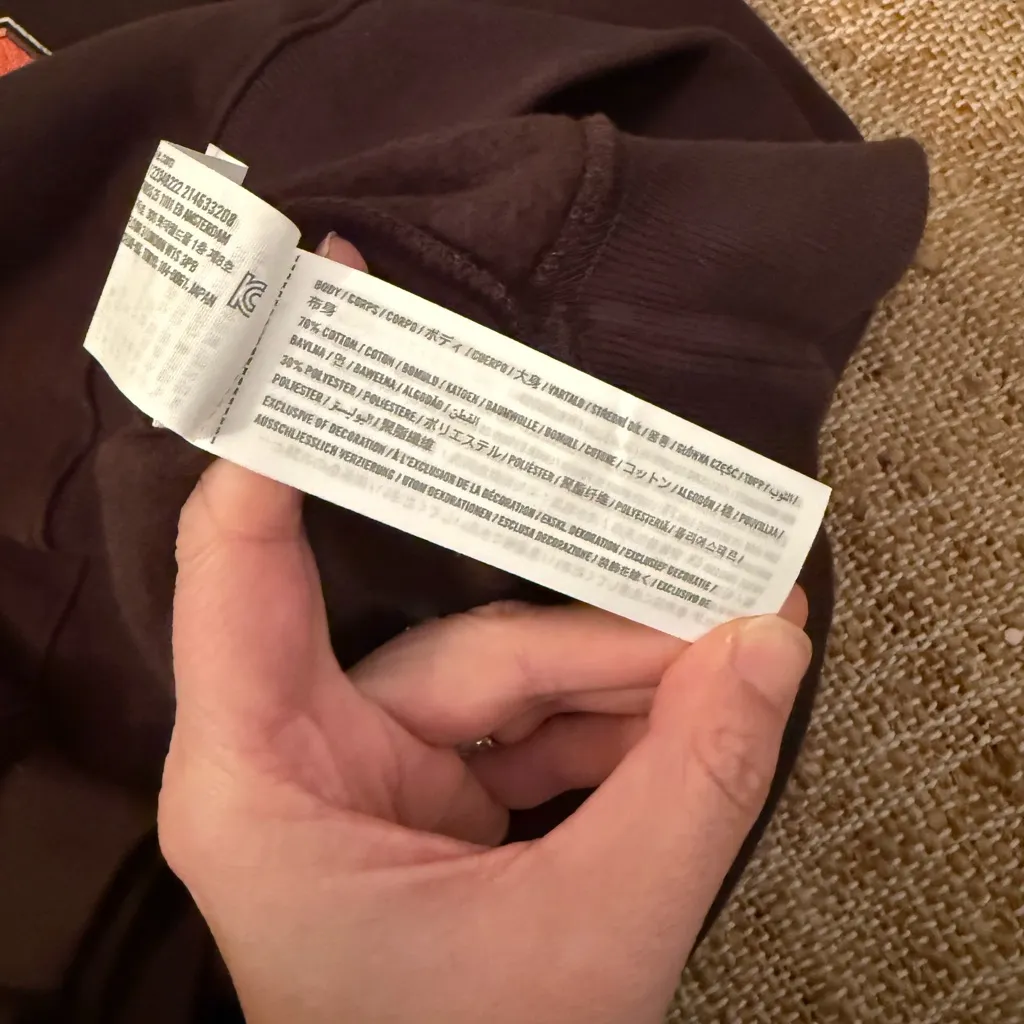 Abercrombie & Fitch Cleveland Browns Crewneck Sweatshirt Medium Oversized Fit - Image 5