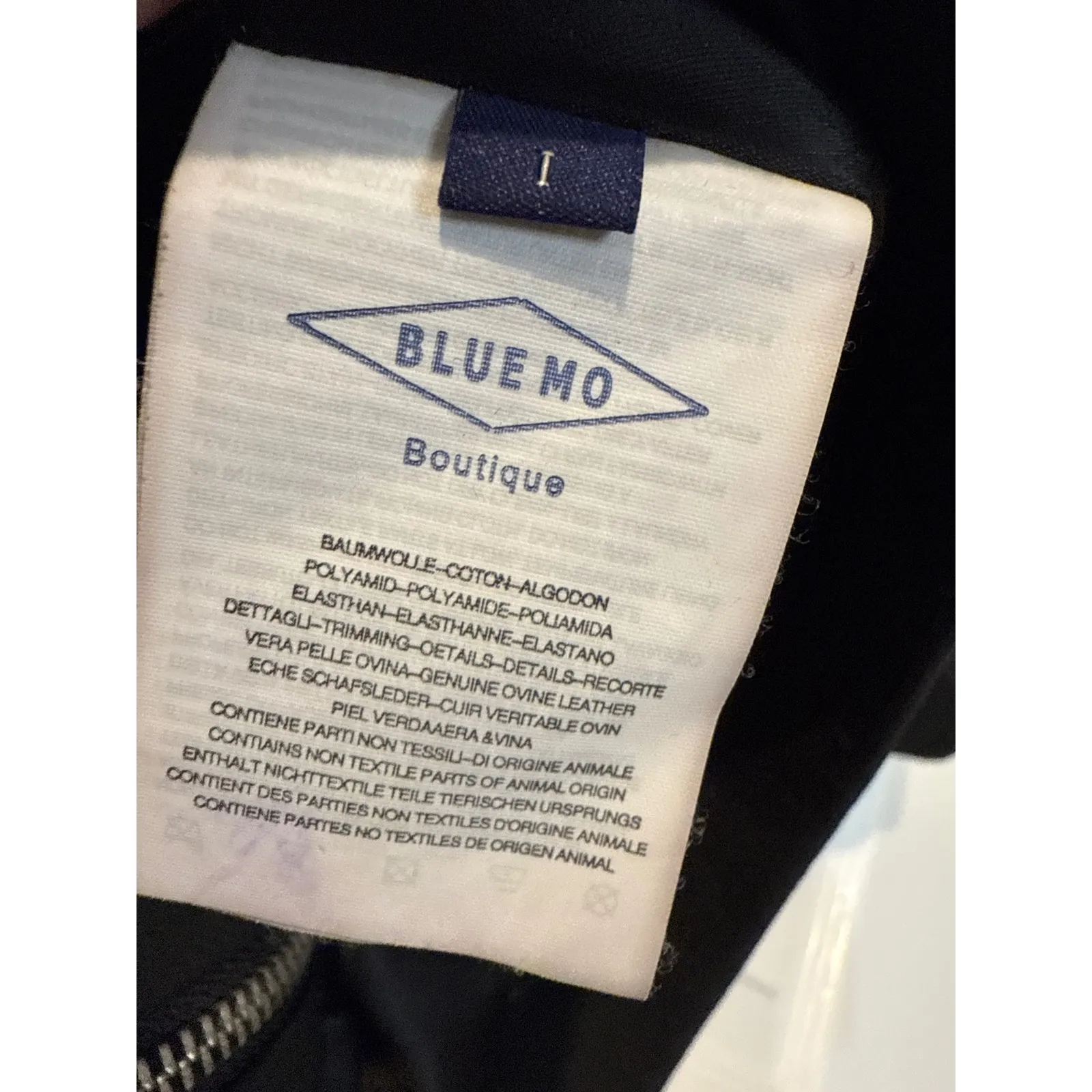 Blue Mo Boutique Bomber Jacket Ring Zipper Accents Black‎ Jacket Black - Image 4