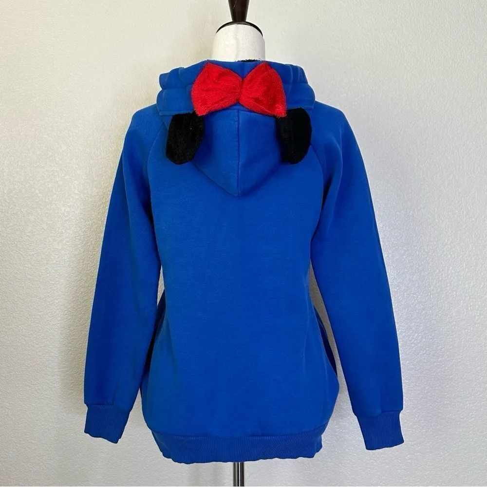 Minnie Mouse Ear Hoodie Blue Pullover Sweatshirt Blue - Image 7