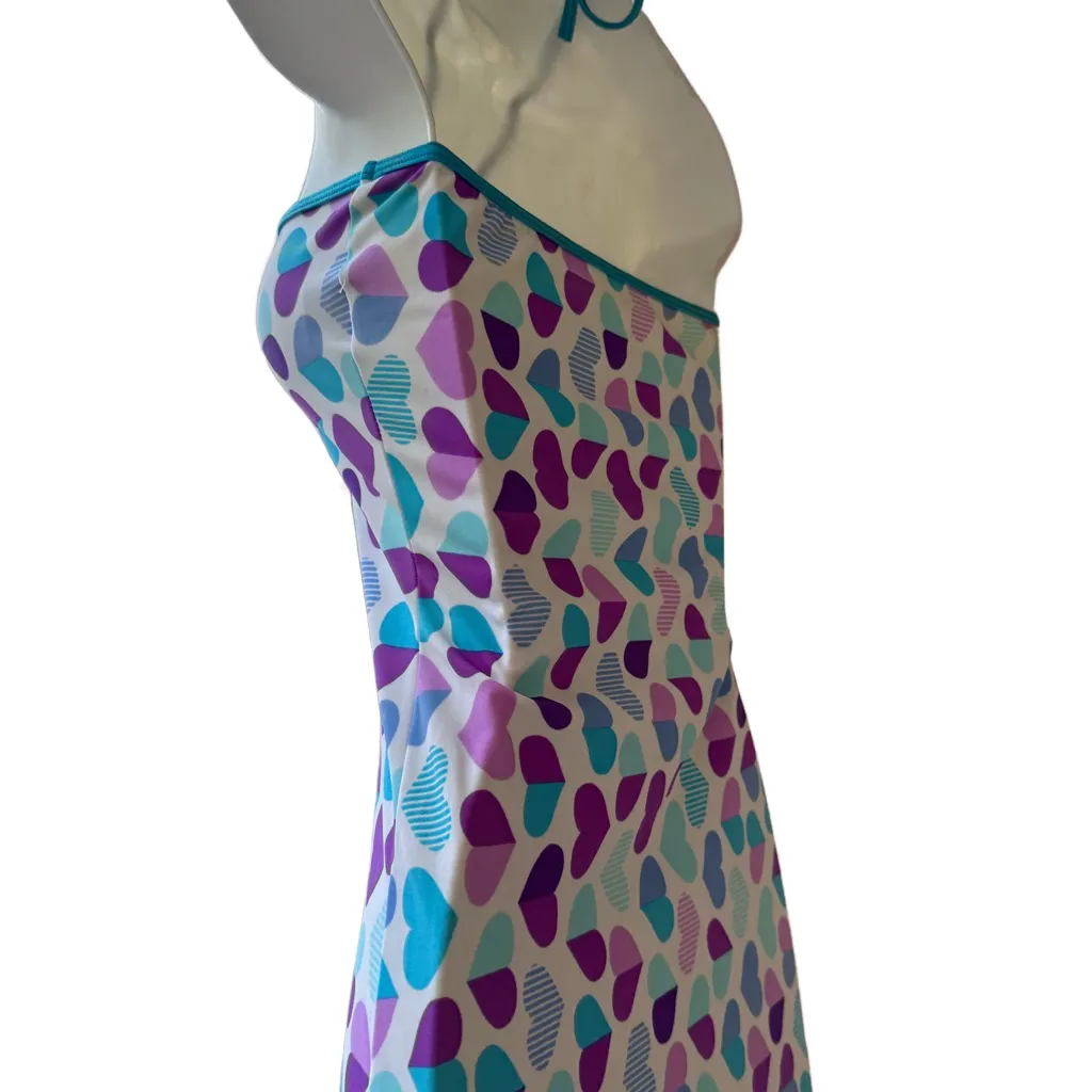 MAKE OFFER Heart Patterned body can Mini Dress size s/m Purple - Image 2