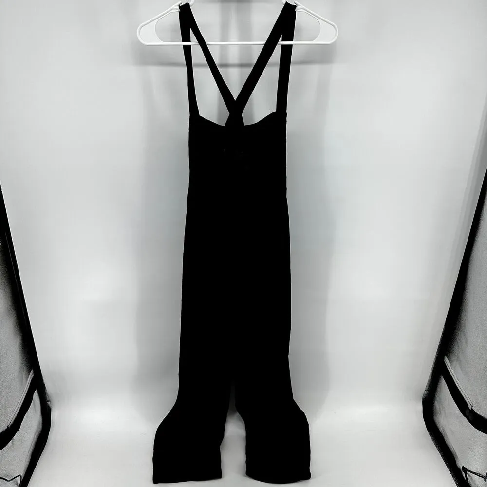 Urban Outfitters Shapeless Crushed Velvet Overalls Dungarees Velour Black M - Image 6