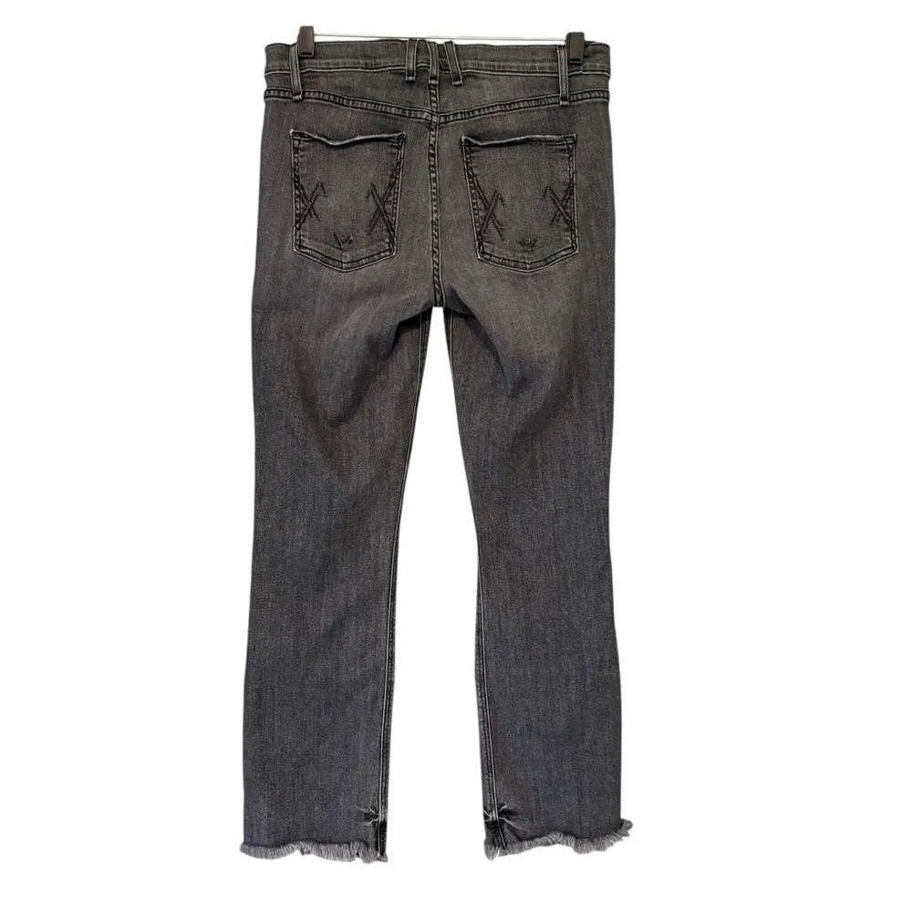 MCGUIRE Cropped Valetta Jeans with Raw Hem in Rialto Gray, Sz 30 - Image 4