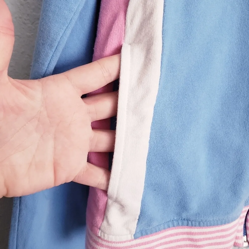 Roots Canada Blue And Pink Striped Full Zip Track Jacket - Image 6