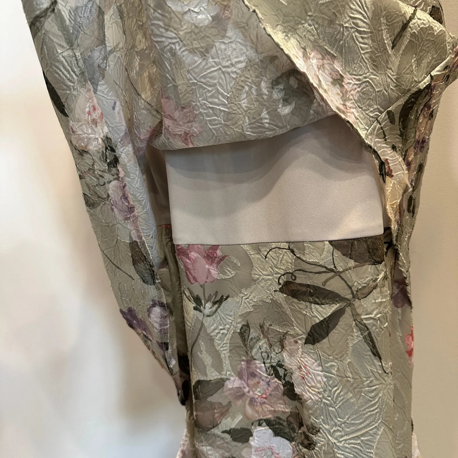 VTG Y2K K Studio Sage Green Floral Layered Ruffle Midi Dress Fairy Coquette Sz M Size M - Image 7