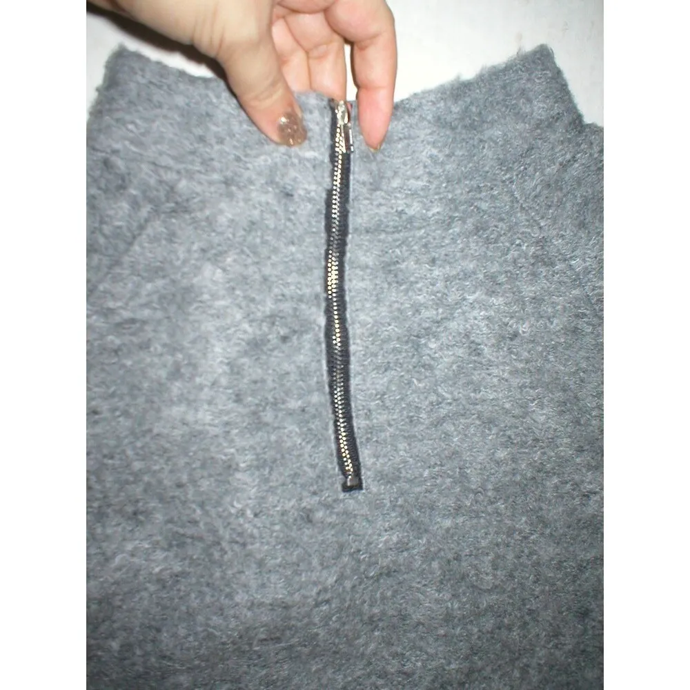 New Womens L NWT Christina Karin Designer Gray Dress Long Sleeves Warm Sweater Size L - Image 9