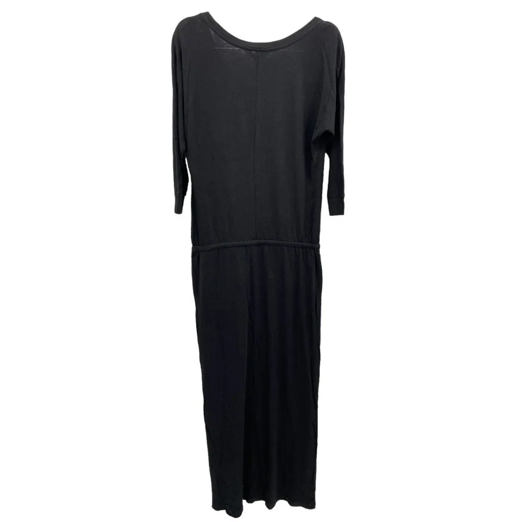 Banana Republic Black 3/4 Sleeve Scoop Neck Maxi Dress‎ Elastic Tie Waist XS - Image 6